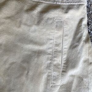 Terry Lewis Luxuries Thick suede LEATHER long skirt pockets Beige Medium